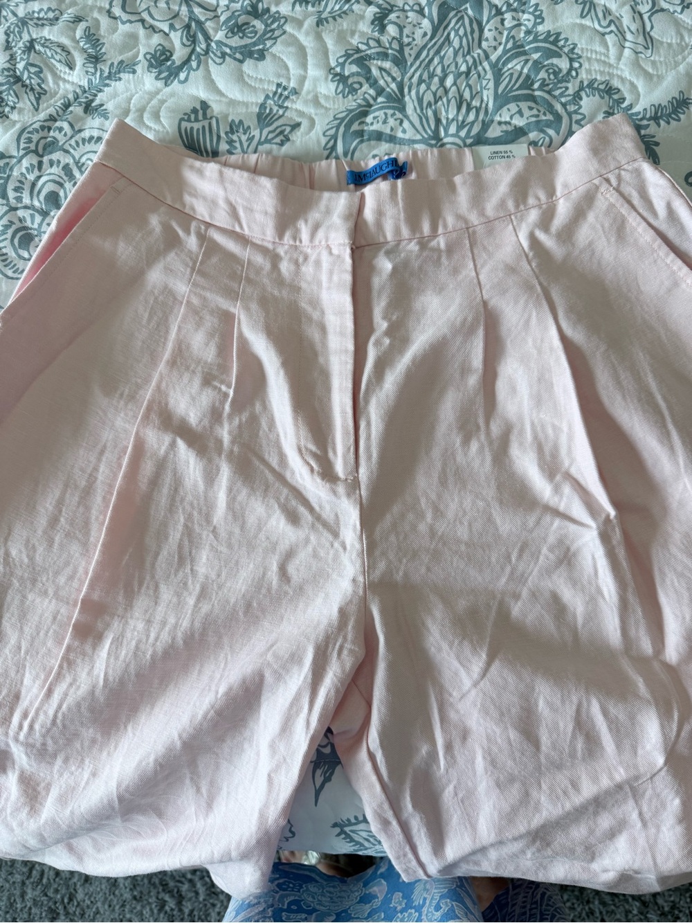 J McLaughlin NWT Amal Wide Leg Pink Pants Trousers size 6 - Linen Cotton -Classy - Picture 9 of 9